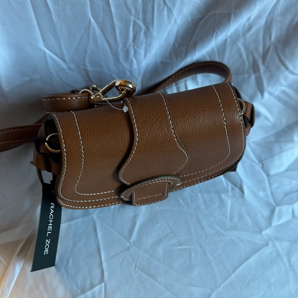 Rachel Zoe Brown 3 Way Crossbody Bag, Waist bag and Cluth bag. Very unique bag - Picture 4 of 14